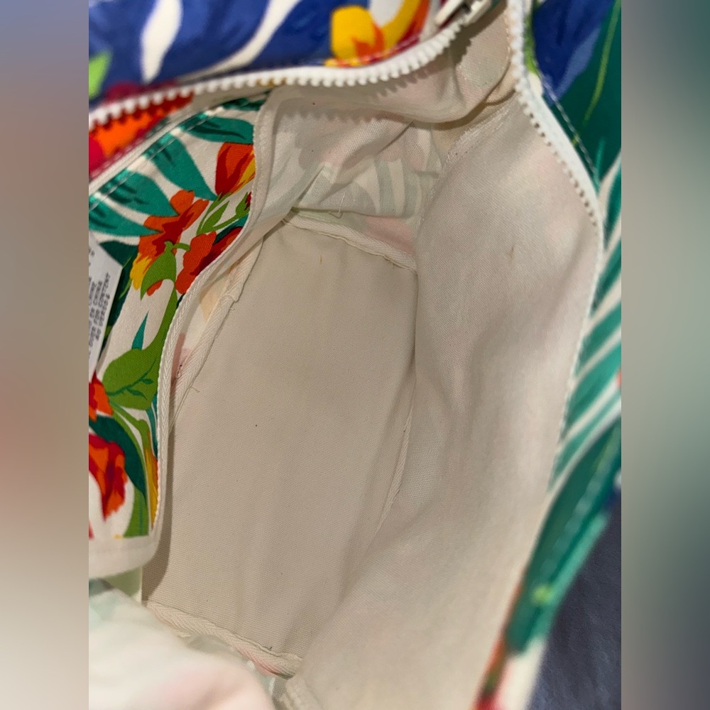 ‼️SOLD‼️90s Liz Claiborne Colorful Tropical Botanical Shoulder/Crossbody Bag - Picture 14 of 14